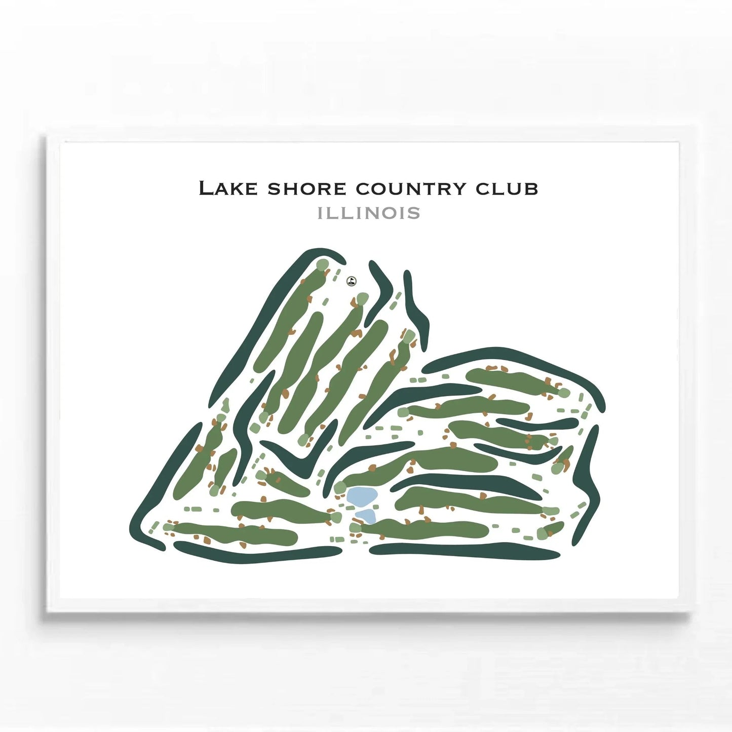 Lake Shore Country Club, Illinois - Printed Golf Course