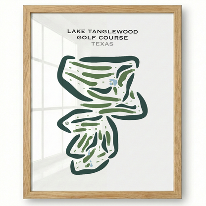 Lake Tanglewood Golf Course, Texas - Printed Golf Courses