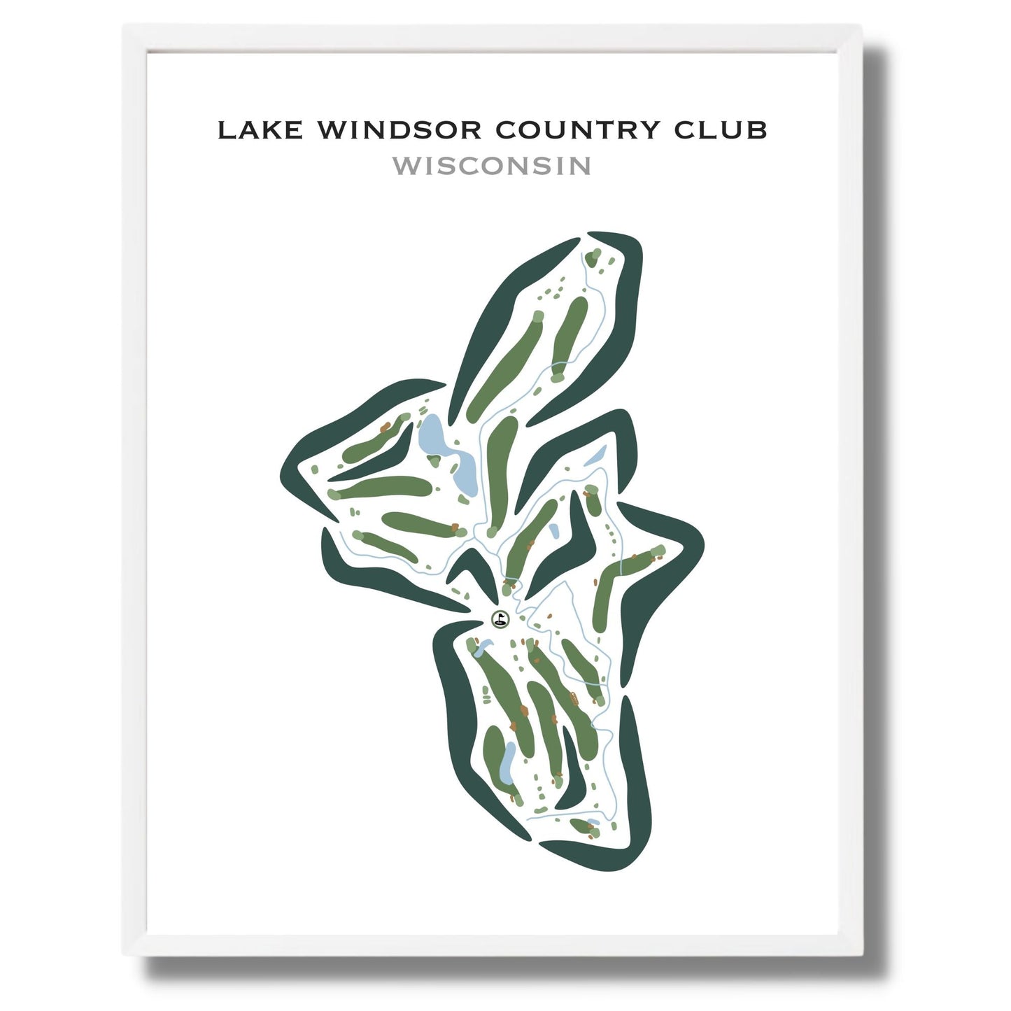 Lake Windsor Country Club, Wisconsin - Printed Golf Courses