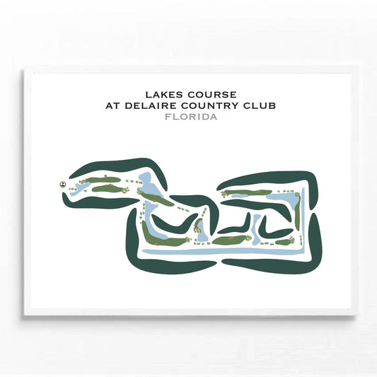 Lakes Course at Delaire Country Club, Florida - Printed Golf Courses
