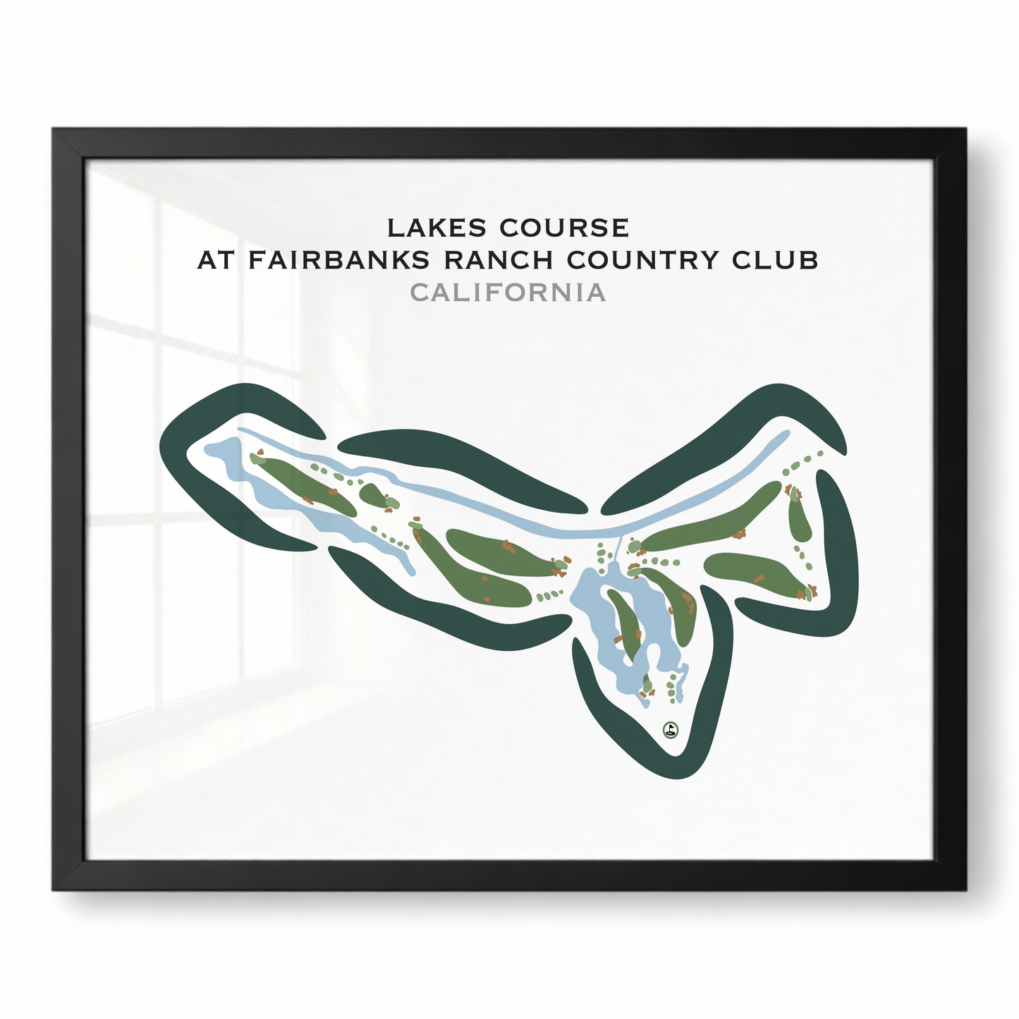 Lakes Course at Fairbanks Ranch Country Club, California - Printed Golf Courses