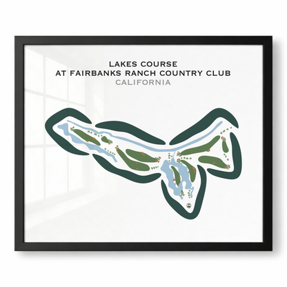 Lakes Course at Fairbanks Ranch Country Club, California - Printed Golf Courses