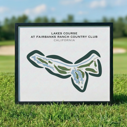 Lakes Course at Fairbanks Ranch Country Club, California - Printed Golf Courses