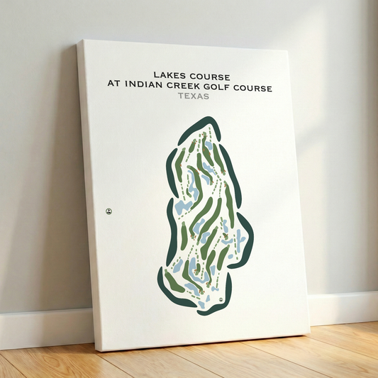 Lakes Course at Indian Creek Golf Course, Texas - Printed Golf Courses