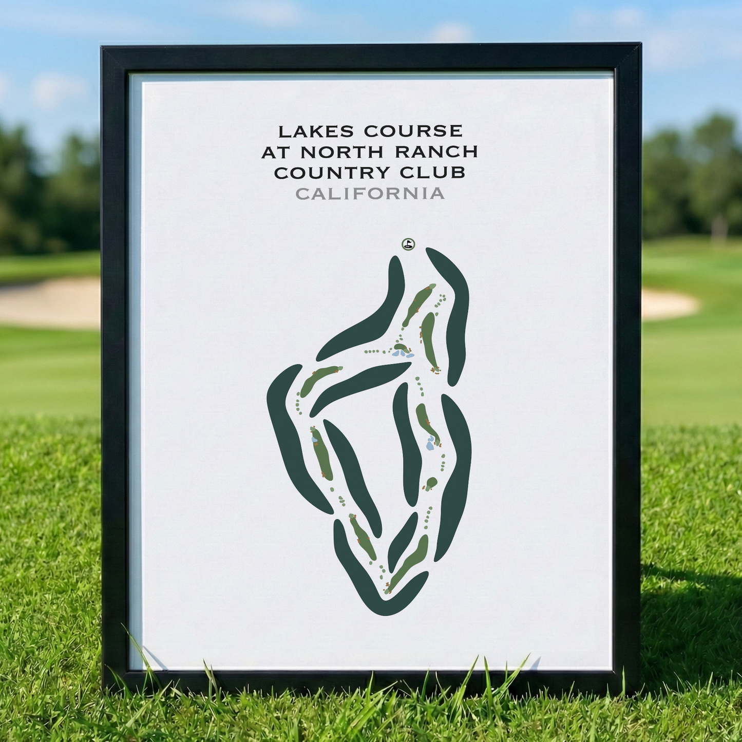 Lakes Course at North Ranch Country Club, California - Printed Golf Courses