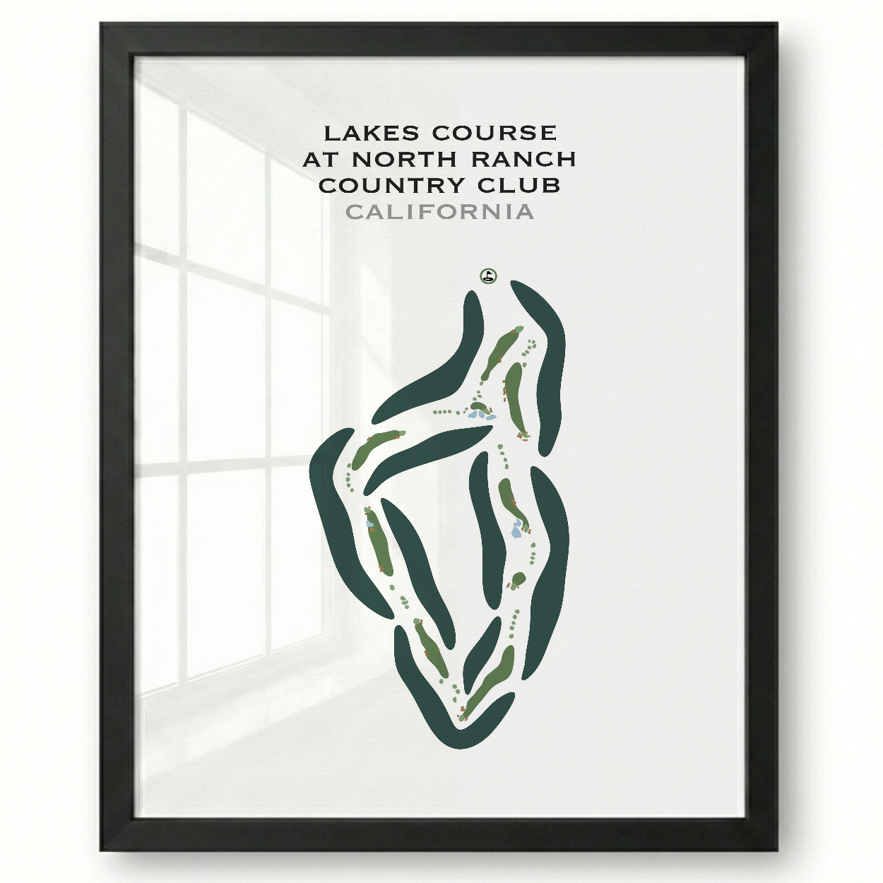 Lakes Course at North Ranch Country Club, California - Printed Golf Courses