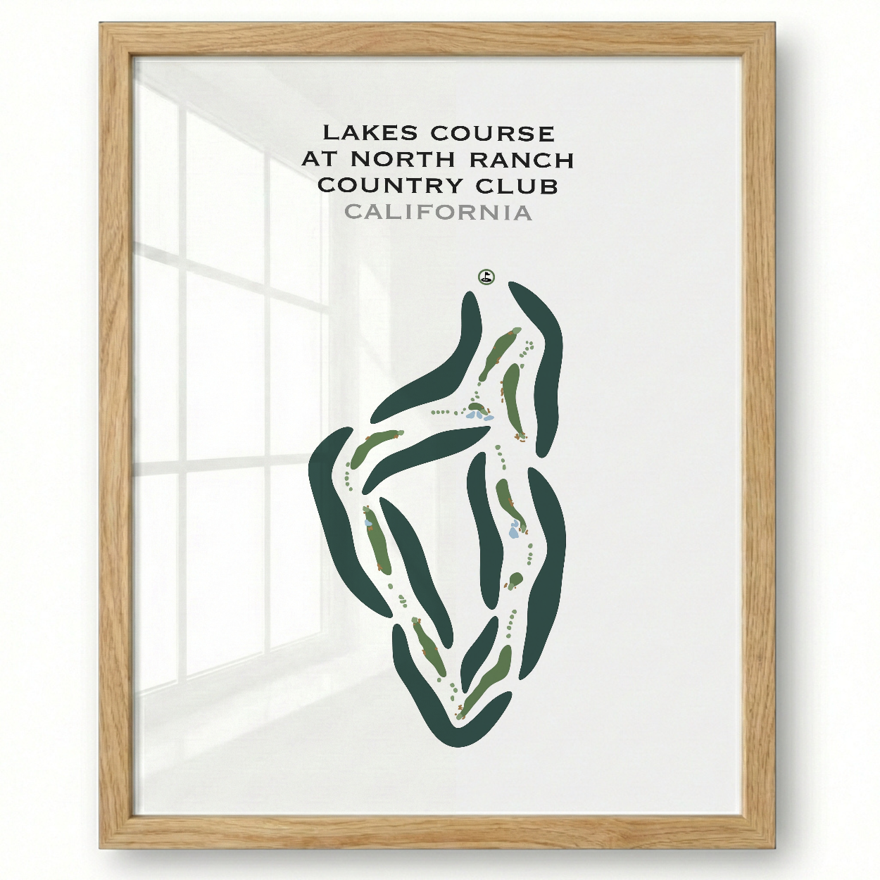 Lakes Course at North Ranch Country Club, California - Printed Golf Courses