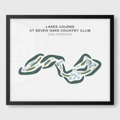 Lakes Course at Seven Oaks Country Club, California - Printed Golf Courses