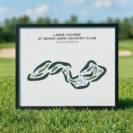 Lakes Course at Seven Oaks Country Club, California - Printed Golf Courses