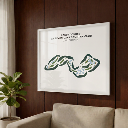 Lakes Course at Seven Oaks Country Club, California - Printed Golf Courses