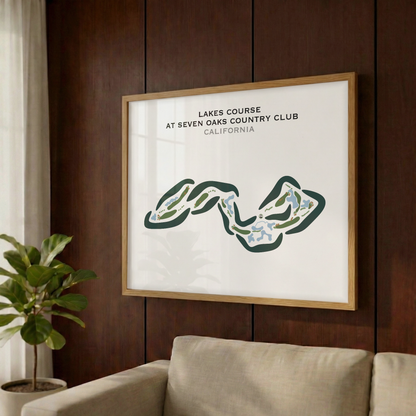 Lakes Course at Seven Oaks Country Club, California - Printed Golf Courses