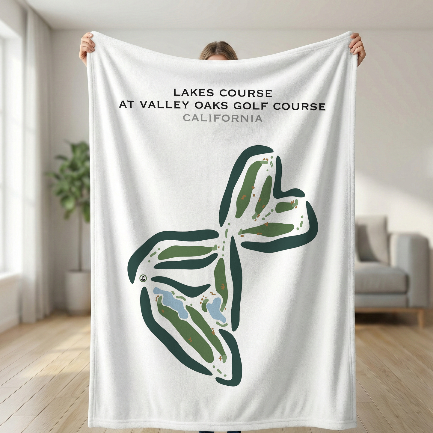 Lakes Course at Valley Oaks Golf Course, California - Printed Golf Courses