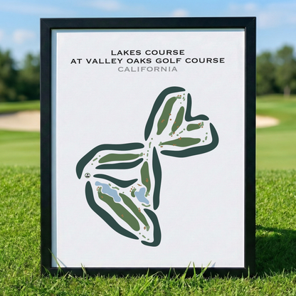 Lakes Course at Valley Oaks Golf Course, California - Printed Golf Courses
