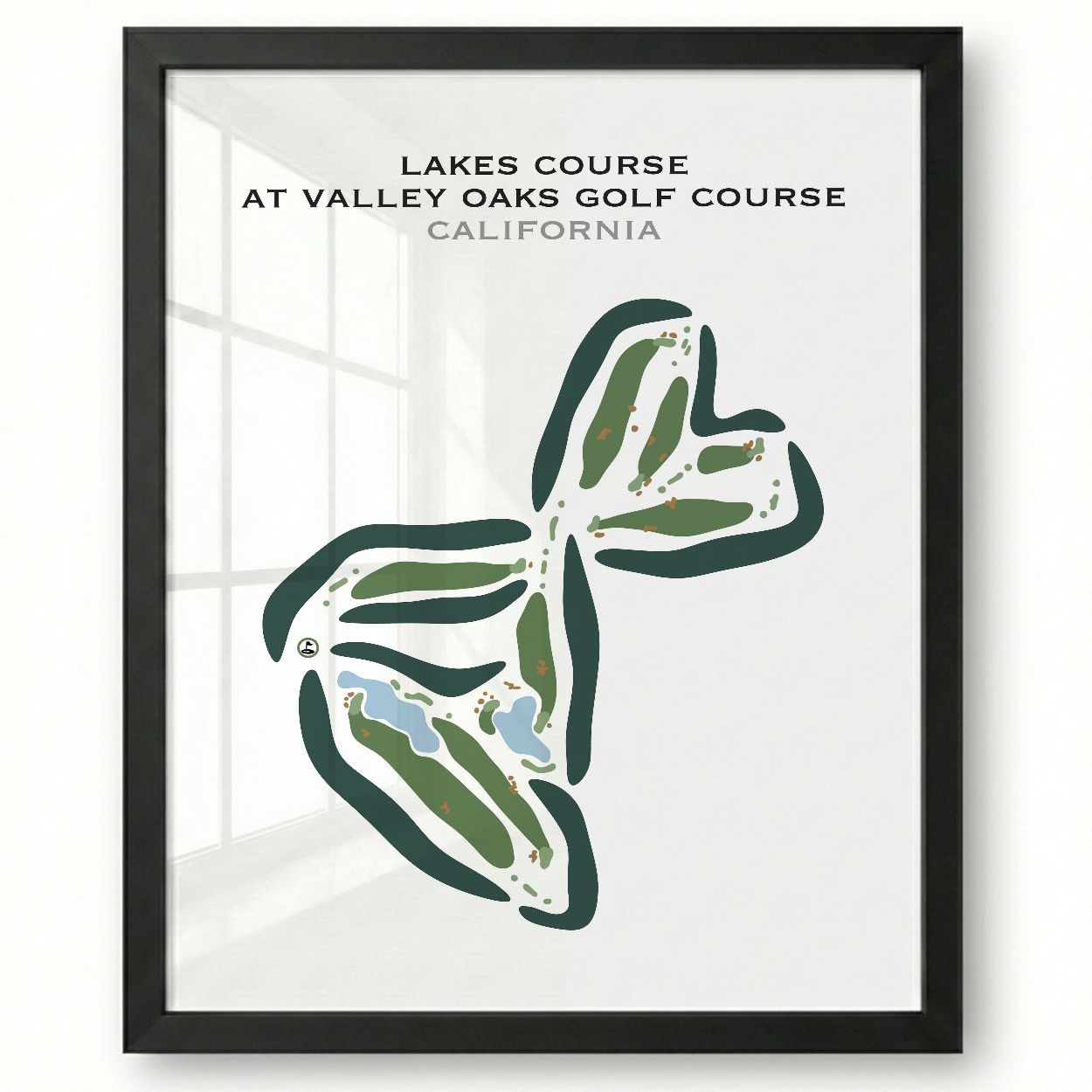 Lakes Course at Valley Oaks Golf Course, California - Printed Golf Courses