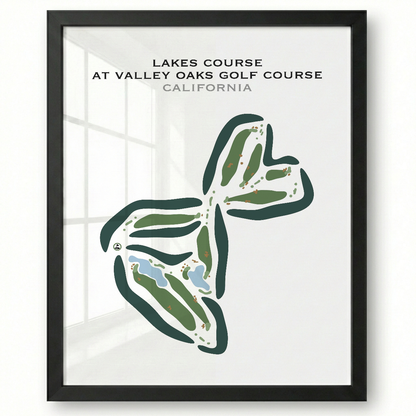 Lakes Course at Valley Oaks Golf Course, California - Printed Golf Courses