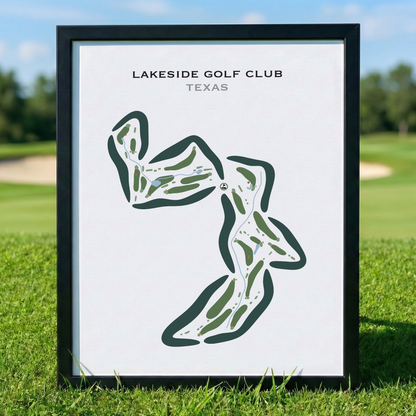 Lakeside Golf Club, Texas - Printed Golf Courses