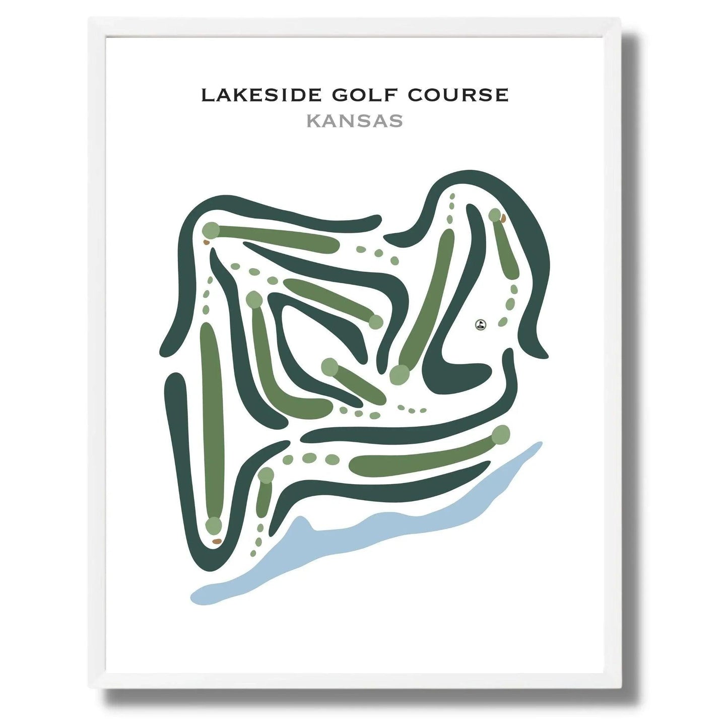 Lakeside Golf Course, Kansas - Printed Golf Courses