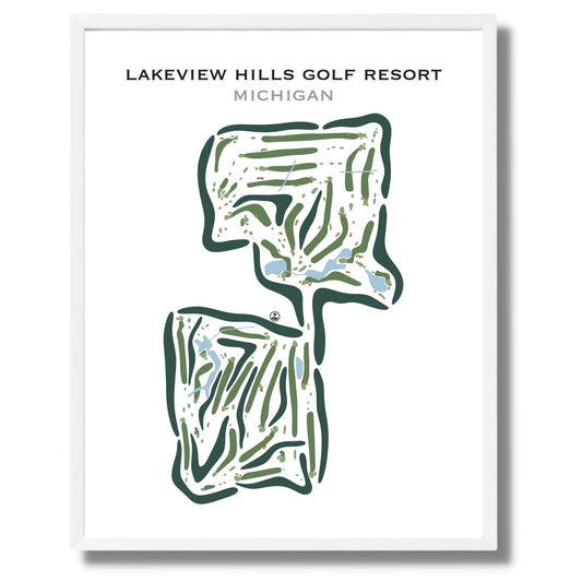 Lakeview Hills Golf Resort, Michigan - Printed Golf Courses