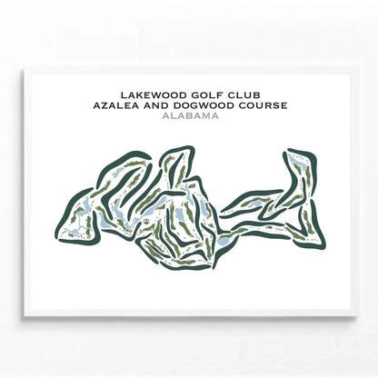 Azeala & Dogwood - Lakewood Country Club, Alabama - Printed Golf Courses