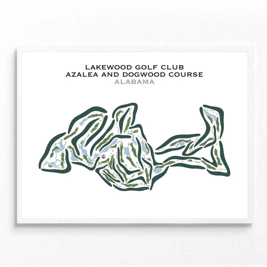 Azeala & Dogwood - Lakewood Country Club, Alabama - Printed Golf Courses