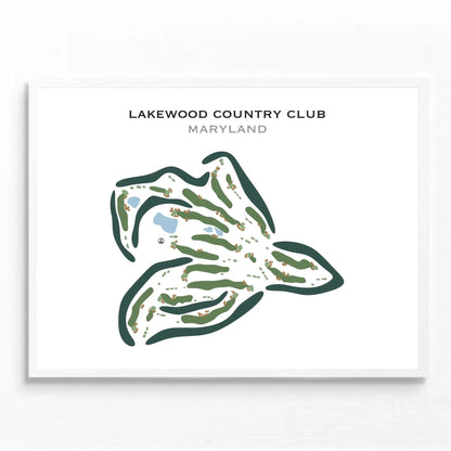 Lakewood Country Club, Maryland - Printed Golf Course