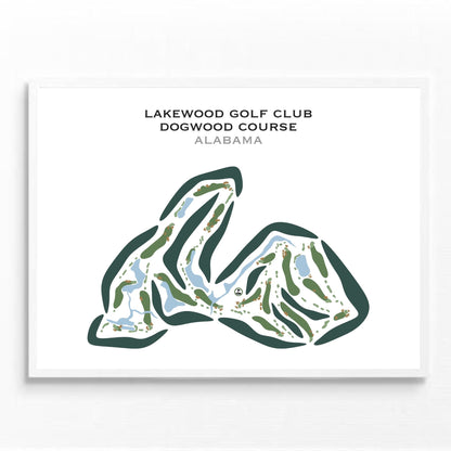 Lakewood Golf Club - Dogwood Course, Alabama - Printed Golf Courses