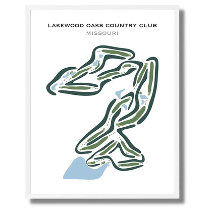 Lakewood Oaks Country Club, Missouri - Printed Golf Courses
