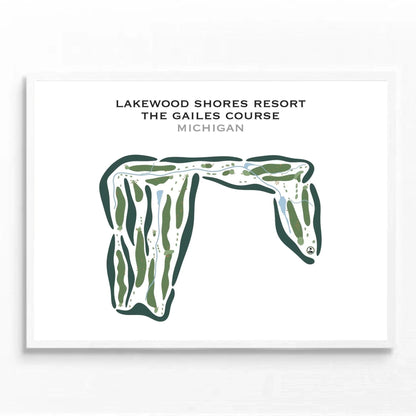 Lakewood Shores Resort, The Gailes Course, Michigan - Printed Golf Courses