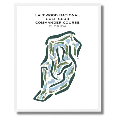 Lakewood National Golf Club Commander Course, Florida - Printed Golf Courses
