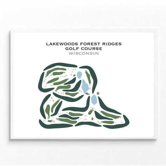 Lakewoods Forest Ridges Golf Course, Wisconsin - Printed Golf Courses