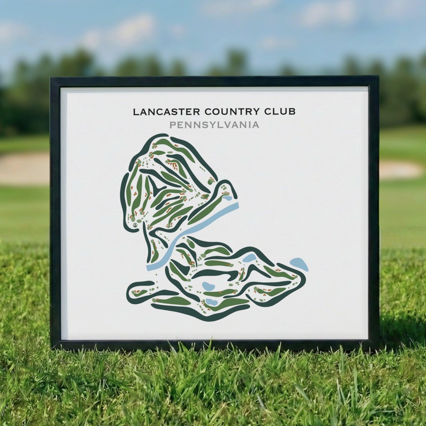Lancaster Country Club, Pennsylvania - Printed Golf Courses