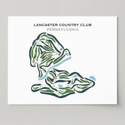 Lancaster Country Club, Pennsylvania - Printed Golf Courses