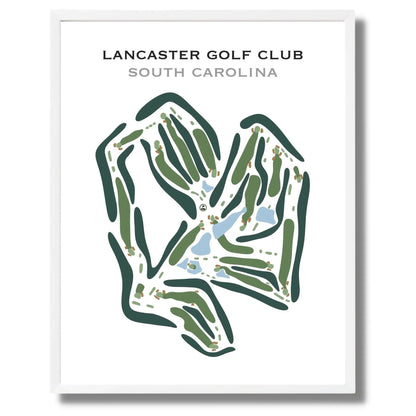Lancaster Golf Club, South Carolina - Printed Golf Course