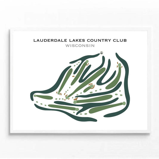 Lauderdale Lakes Country Club, Wisconsin - Printed Golf Courses