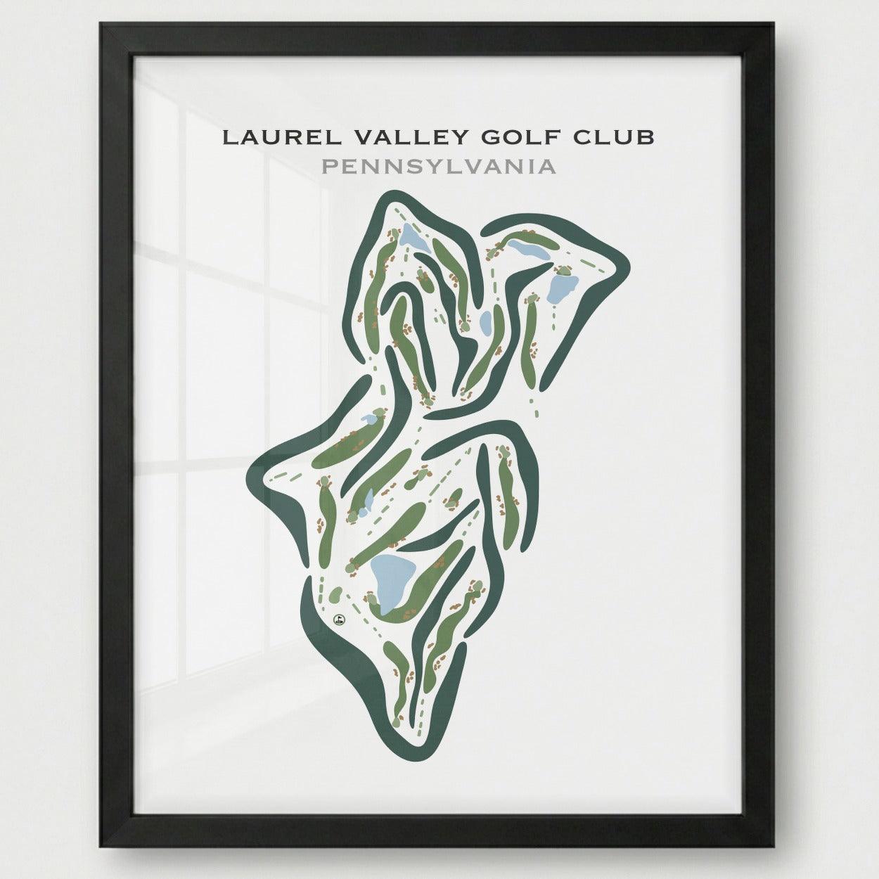 Laurel Valley Golf Club, Pennsylvania - Printed Golf Courses