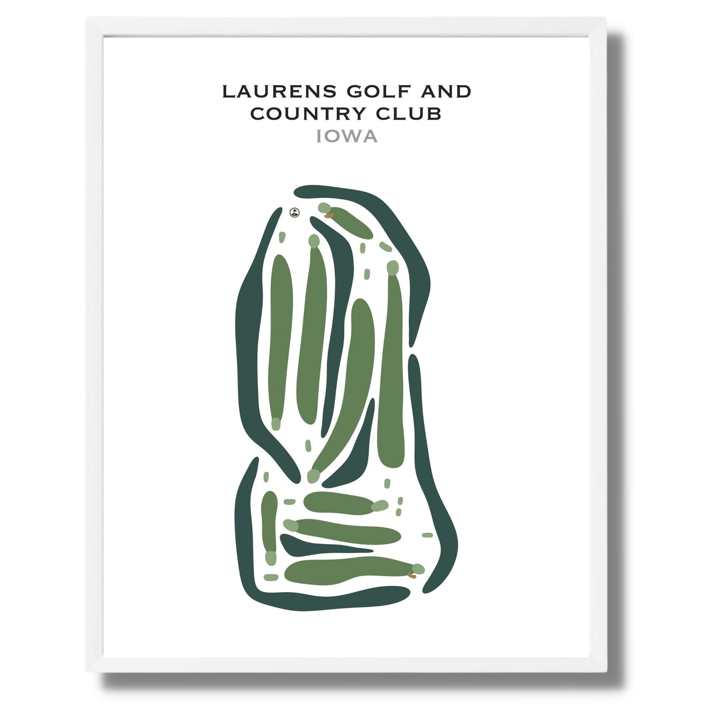 Laurens Golf & Country Club, Iowa - Printed Golf Courses