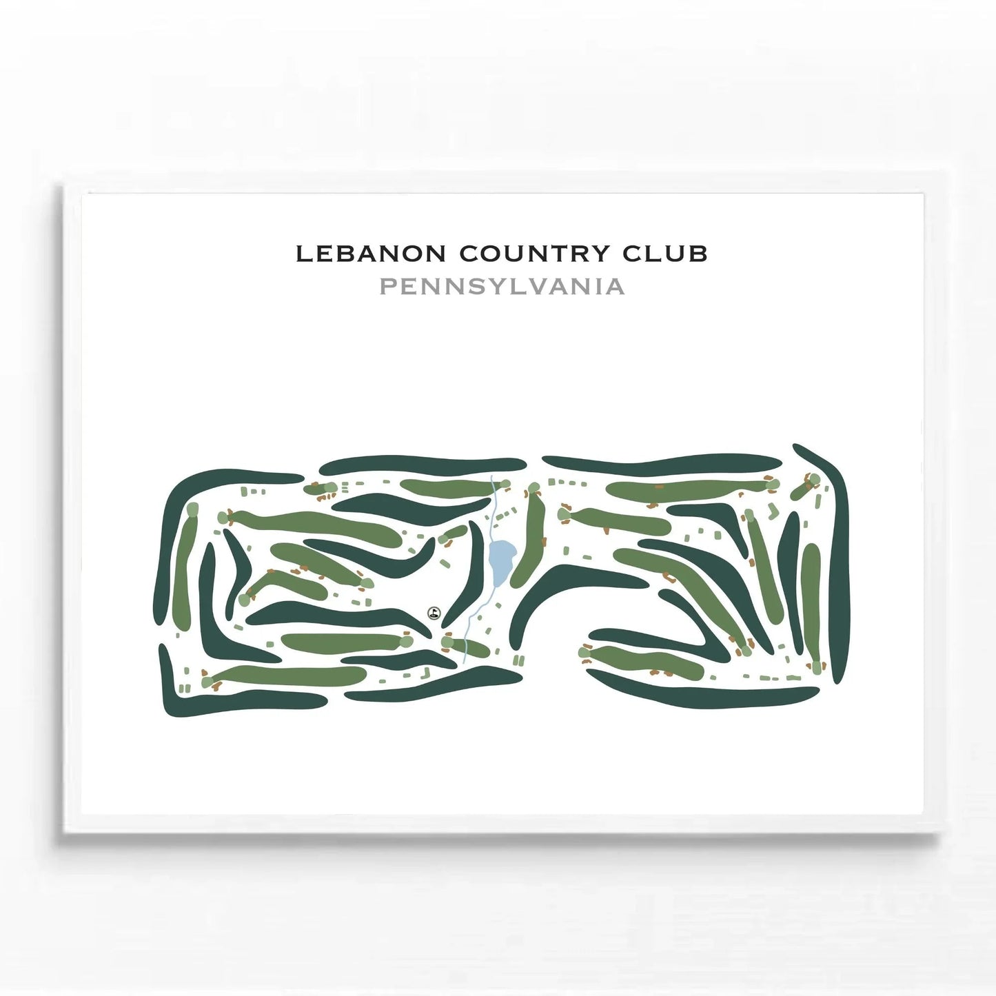 Lebanon Country Club, Pennsylvania - Printed Golf Course