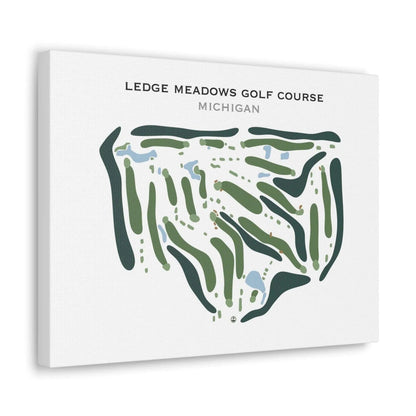 Ledge Meadows Golf Course, Michigan - Printed Golf Course