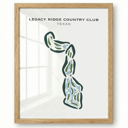 Legacy Ridge Country Club, Texas - Printed Golf Courses