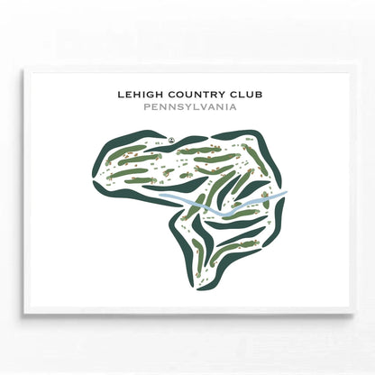 Lehigh Country Club, Pennsylvania - Printed Golf Courses