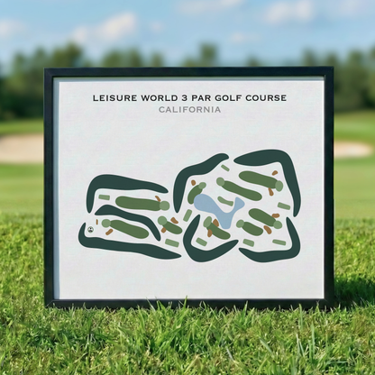 Leisure World 3 Par Golf Course, California - Printed Golf Courses