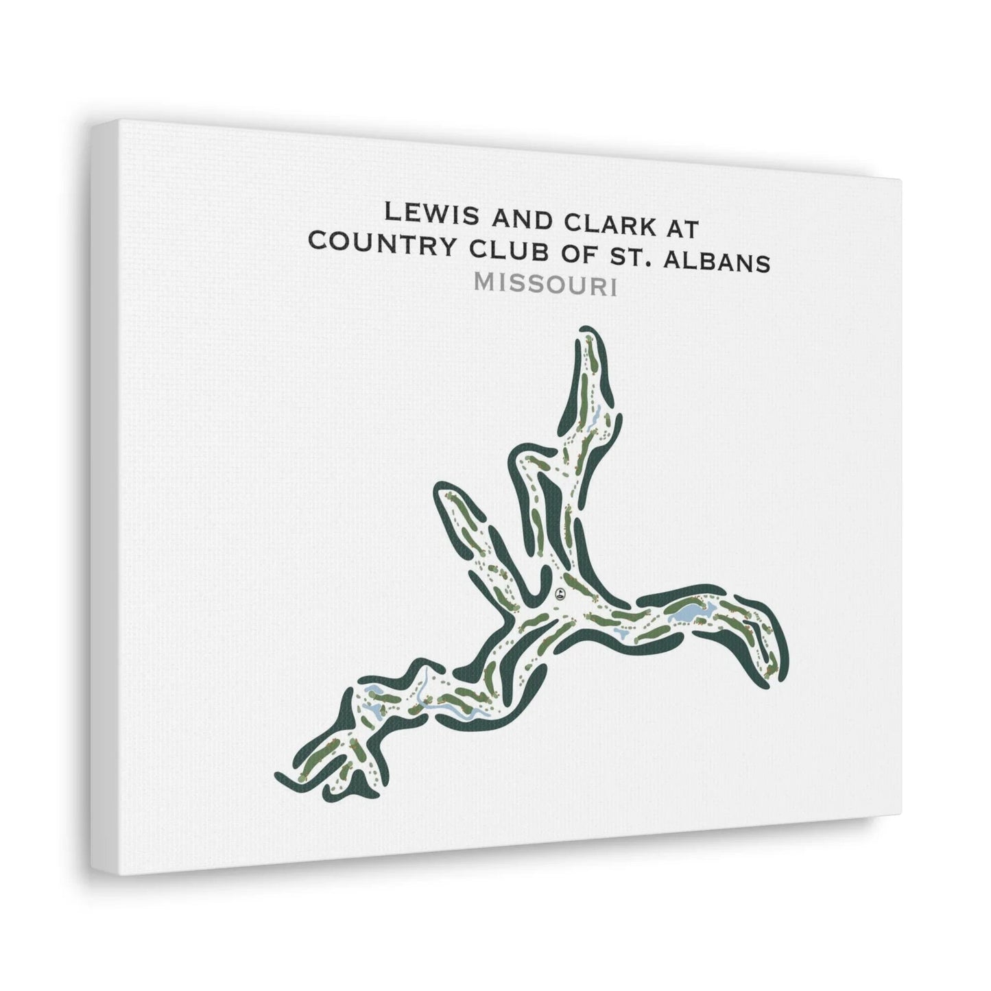 Lewis and Clark at Country Club of St. Albans, Missouri - Printed Golf Course