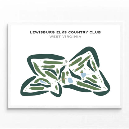 Lewisburg Elks Country Club, West Virginia - Printed Golf Courses
