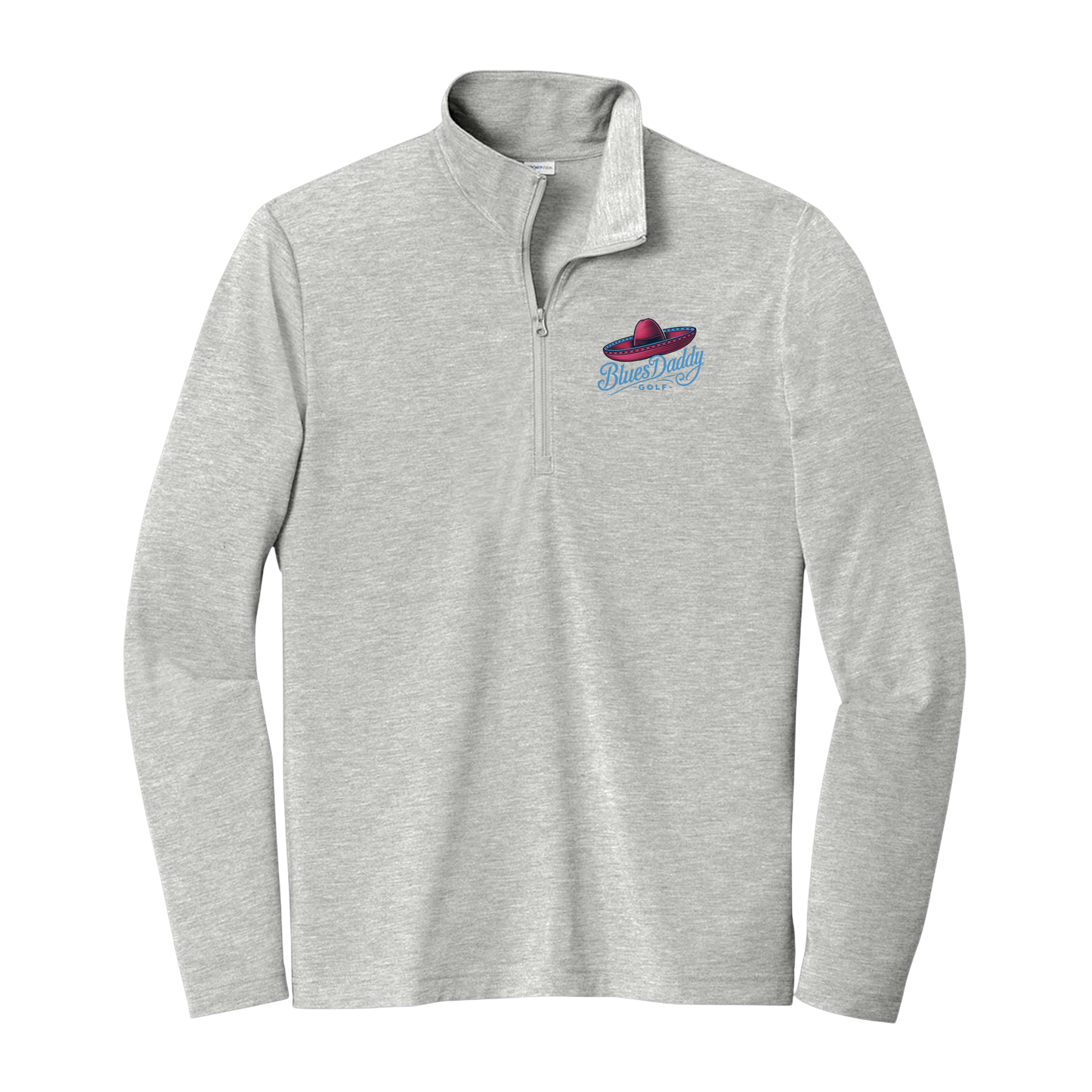 BluesDaddy Golf - Men's Tri-Blend Wicking Embroidered Quarter-Zip