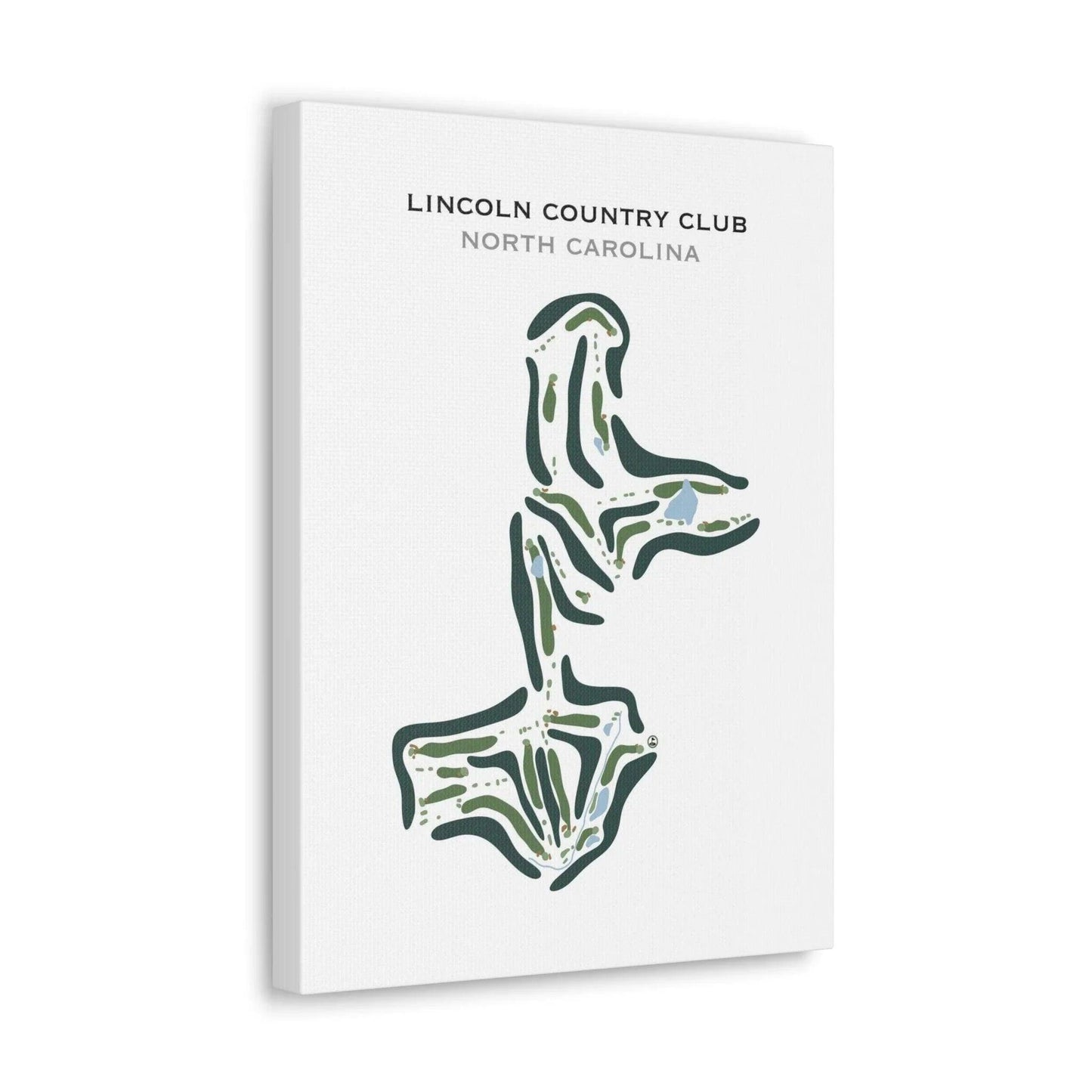Lincoln Country Club, North Carolina - Printed Golf Course