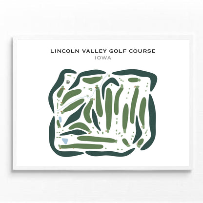 Lincoln Valley Golf Course, Iowa - Printed Golf Courses