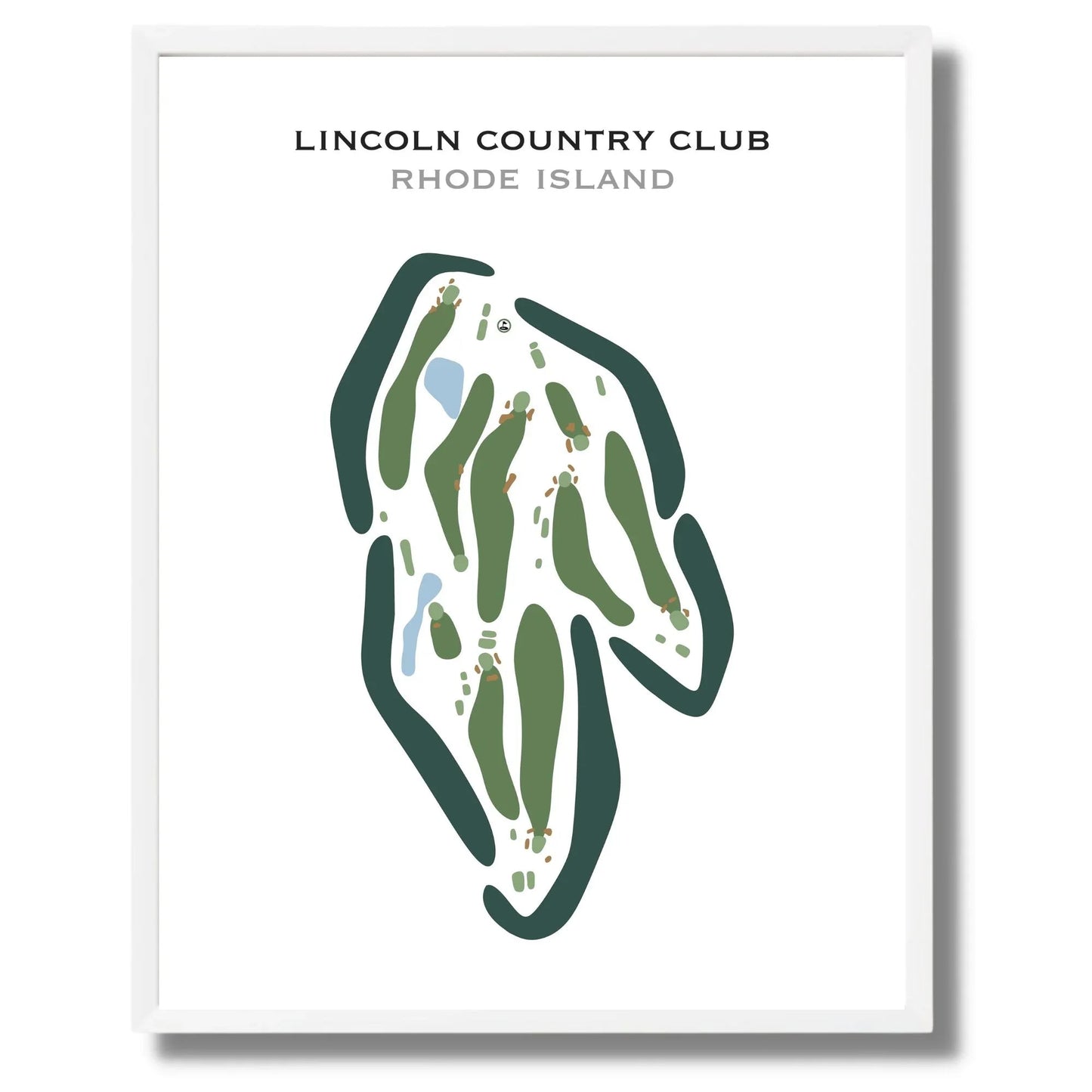 Lincoln Country Club, Rhode Island - Printed Golf Courses