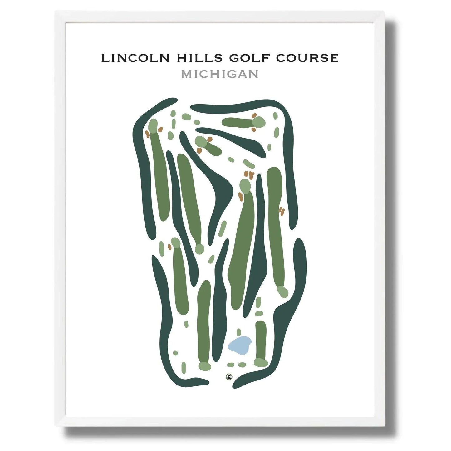 Lincoln Hills Golf Course, Michigan - Printed Golf Course