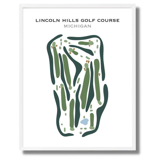 Lincoln Hills Golf Course, Michigan - Printed Golf Course