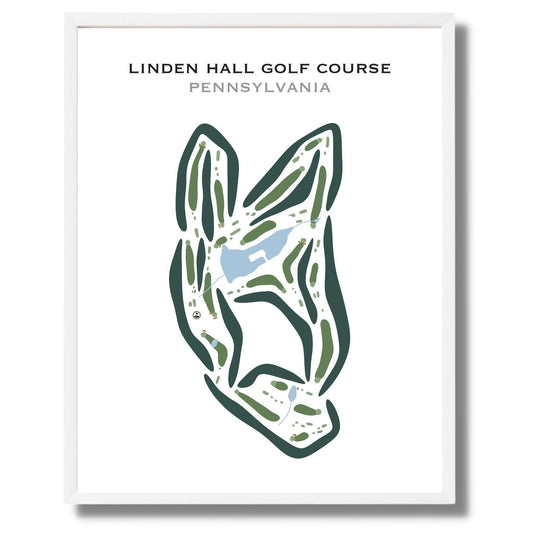 Linden Hall Golf Course, Pennsylvania - Printed Golf Courses